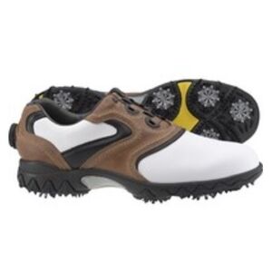 FootJoy White and Brown Athletic Golf Shoes